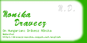 monika dravecz business card