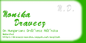 monika dravecz business card